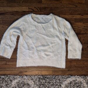 Lou & Grey Soft White Fuzzy Sweater